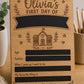 Personalised First Day of School Board | Wooden Back to School Sign | First Day Photo Prop | Reusable First Day Chalkboard Milestone Board
