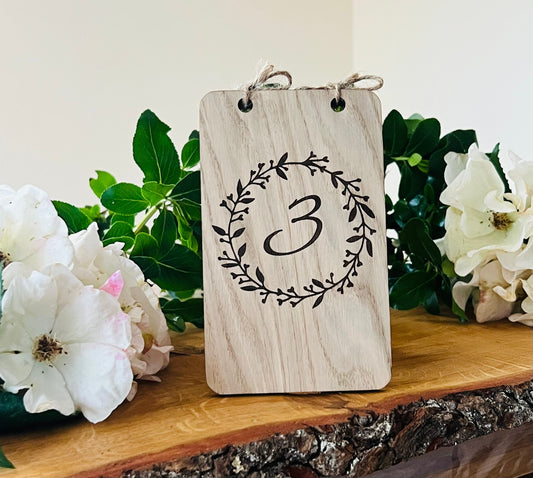 Wedding Table Numbers - Wooden Table Numbers - Centrepiece - Rustic - Natural wedding