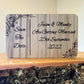 Save The Date Wedding Token - Personalised Wedding Save the date Names and Date - Wooden Plaque - Magnet - Rustic