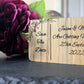 Save The Date Wedding Token - Personalised Wedding Save the date Names and Date - Wooden Plaque - Magnet - Rustic
