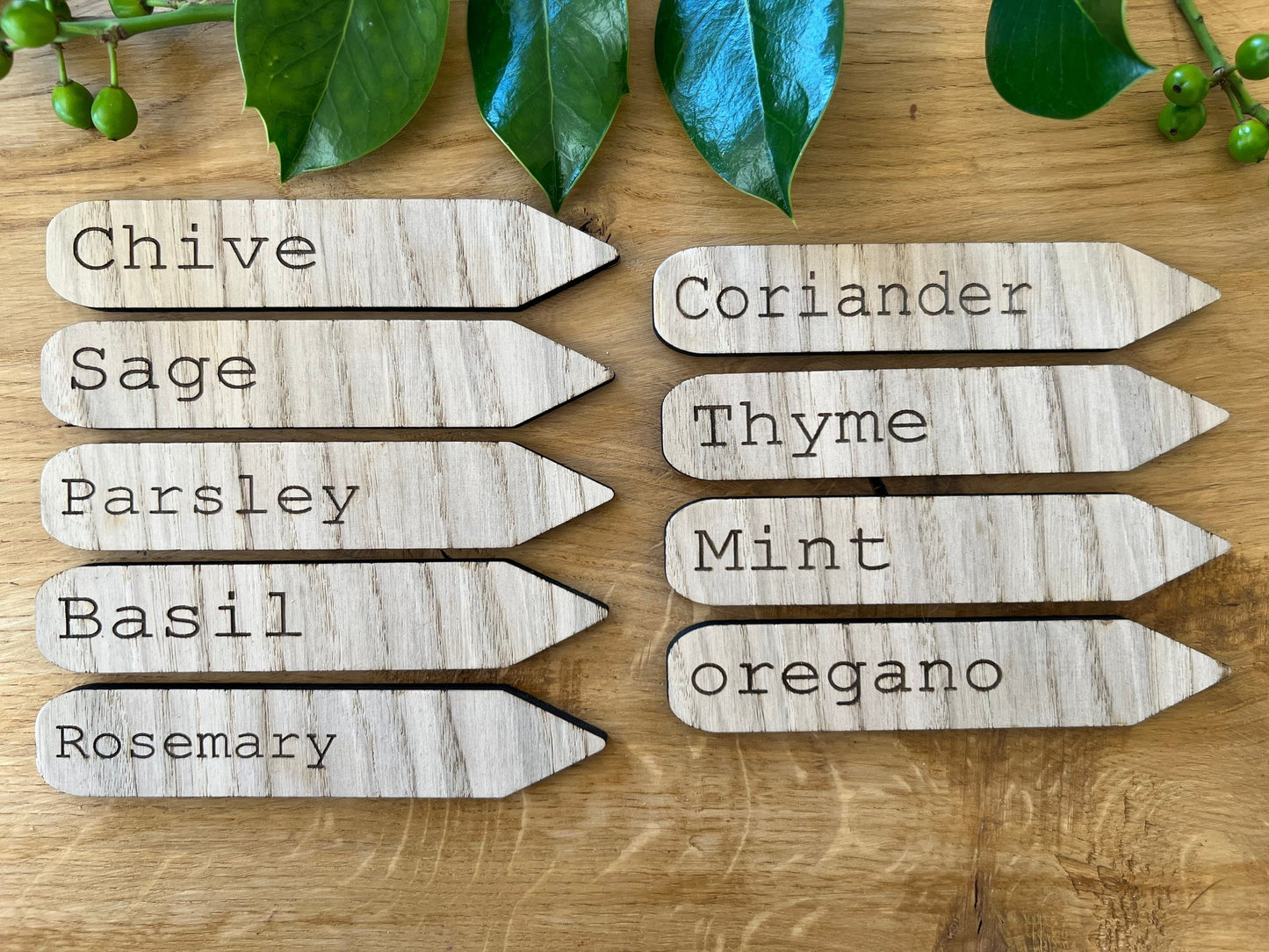 Herb Name Stakes - Plant Markers - Vegetable Labels - Garden - Plant Pots - Window Box - Grow your own markers