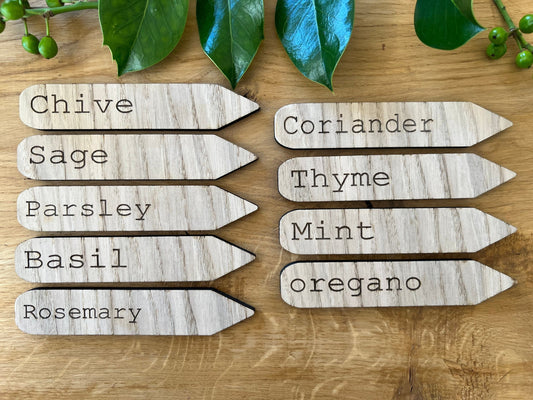Herb Name Stakes - Plant Markers - Vegetable Labels - Garden - Plant Pots - Window Box - Grow your own markers
