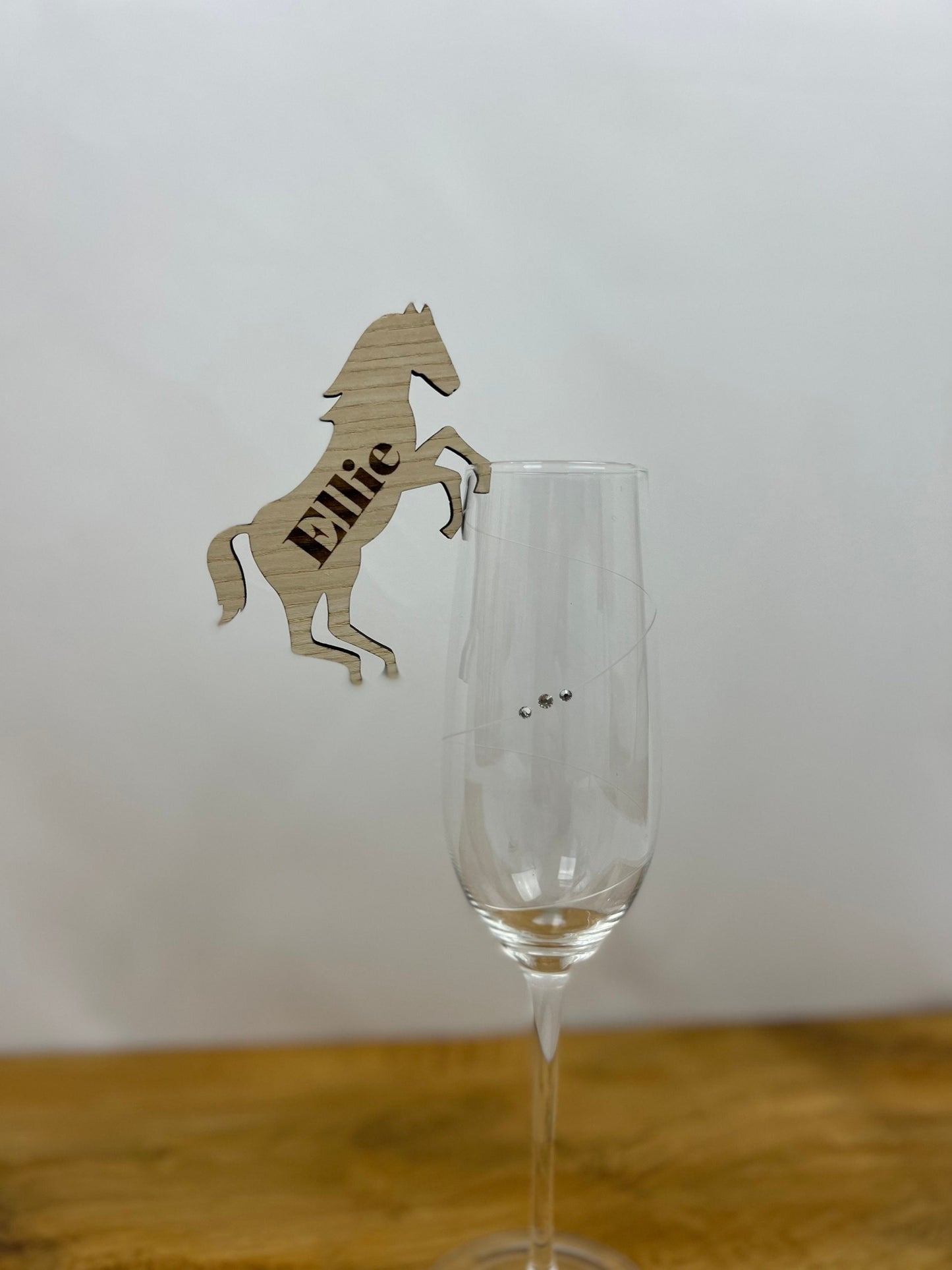 Wooden Hanging Horse Table Names - Wedding Table Names - Wine Glass Decor - Christmas Place Names - Horse Table Decor - Wedding Table decor