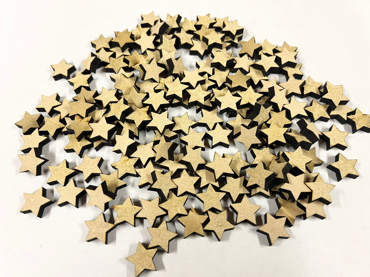 Wooden 6mm MDF Confetti Shapes - Arts and Crafts - Wedding - Christmas - Party - Crafting - Scrapbook - Circles - Stars - Hearts