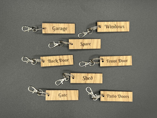 Key Organiser Keyrings - House Keyrings - Key Tags - Door Key Organisers - Key Fob Keyrings - Key Labels - Wooden Key Organiser Keychains