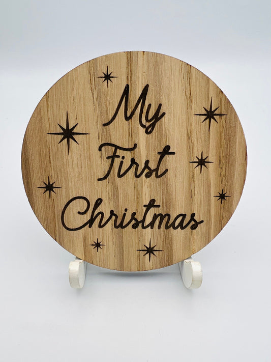 My First Christmas Plaque - New born - First photo prop - Baby - 1st Christmas - Gift - Keepsake- Personalise