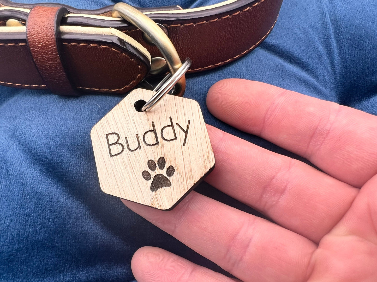 Double sided Personalised dog tag  - Dog accessories  - Dog tag - animal gift - dog gift - cat tag - personalised pet gift, engraved dog tag