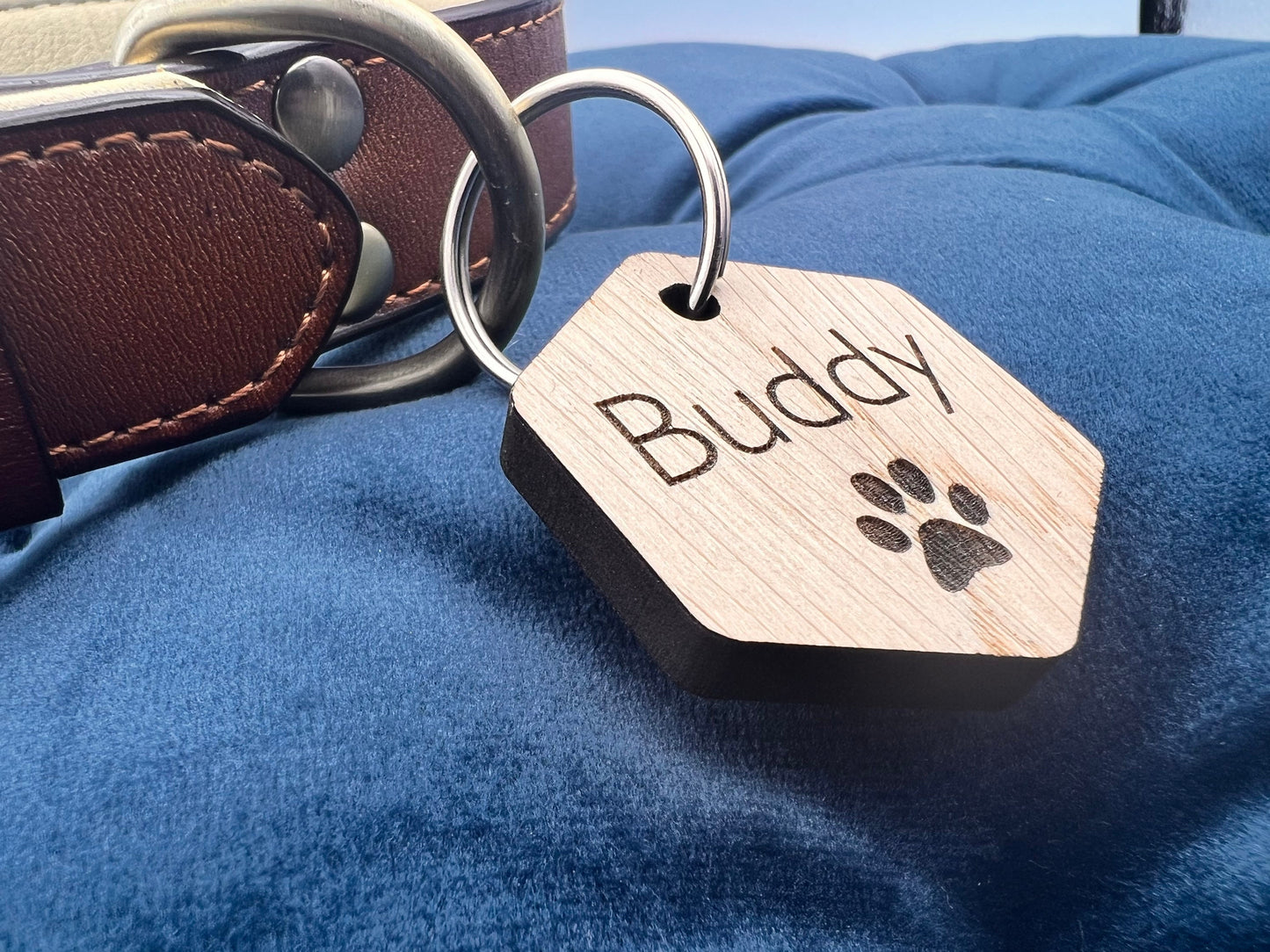 Double sided Personalised dog tag  - Dog accessories  - Dog tag - animal gift - dog gift - cat tag - personalised pet gift, engraved dog tag