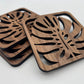 Wooden Monstera Leaf Coaster Set – Swiss Cheese Plant Coasters