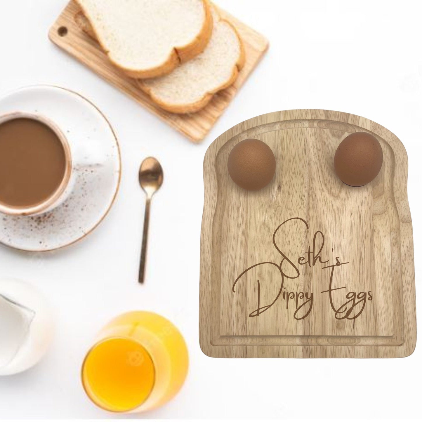 Personalised Wooden Egg Board - Dippy Egg Plate - Breakfast Board - Egg and Soldiers - Easter Gift - Easter Sunday Breakfast - Birthday Gift