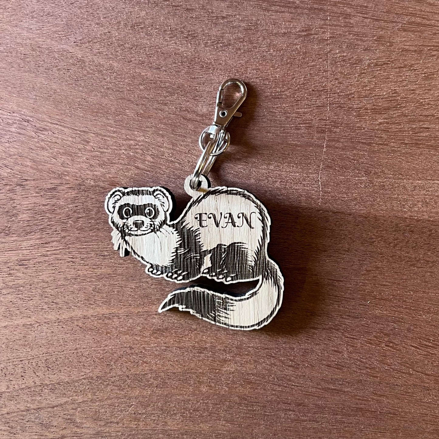 Personalised Ferret Keyring - Ferret - Birthday Gift - Birthday present - Keychain - Christmas - personalised keyring