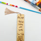 Wooden Bookmark - Teacher Bookmark - Thank you gift - Bookmark Gift - End of Term Gift - Personalised Gift - Teacher Gift
