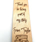 Wooden Bookmark - Teacher Bookmark - Thank you gift - Bookmark Gift - End of Term Gift - Personalised Gift - Teacher Gift