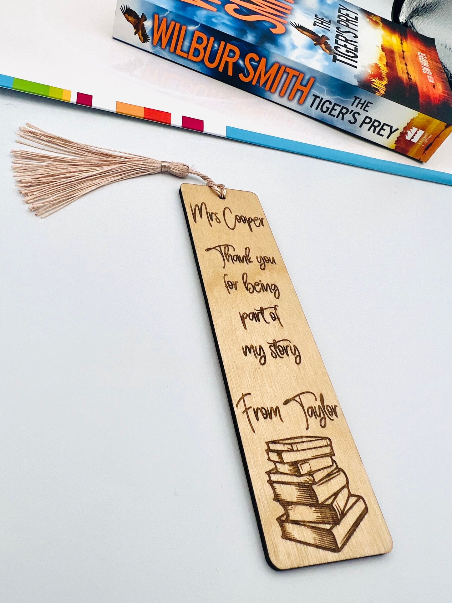 Wooden Bookmark - Teacher Bookmark - Thank you gift - Bookmark Gift - End of Term Gift - Personalised Gift - Teacher Gift