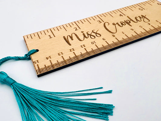 Wooden Bookmark - Ruler Bookmark - Thank you gift - Teacher Bookmark - Bookmark Gift - End of Term Gift - Personalised Gift - Teacher Gift