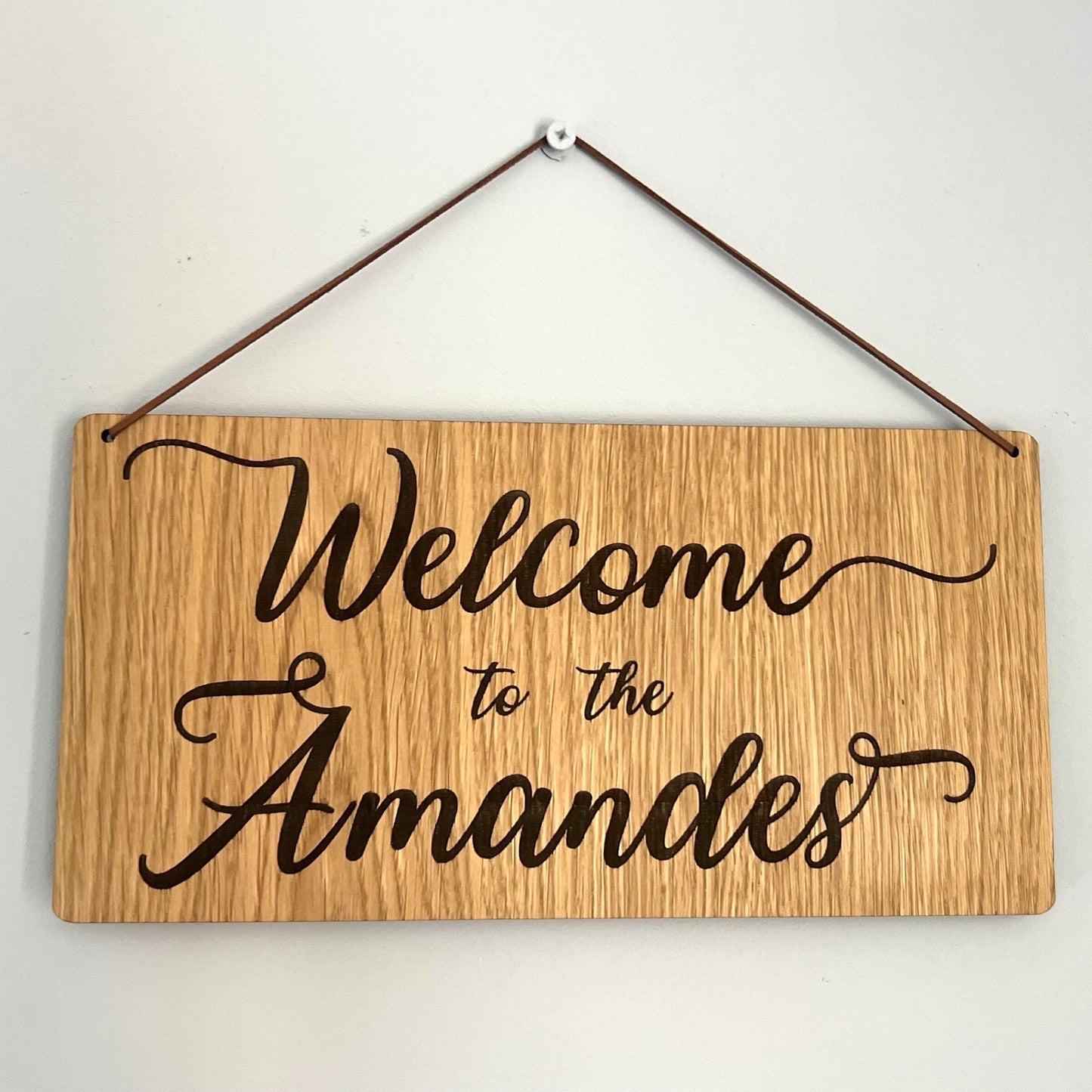Welcome Wall Plaque - Welcome with Surname - Welcome Sign - Personalised Welcome Sign- Birthday Gift - Christmas Present - wooden plaque