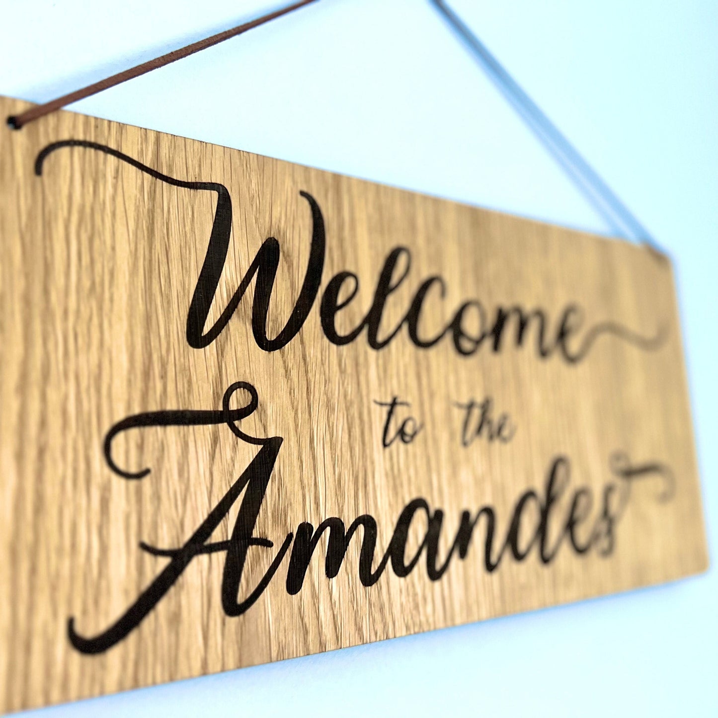 Welcome Wall Plaque - Welcome with Surname - Welcome Sign - Personalised Welcome Sign- Birthday Gift - Christmas Present - wooden plaque