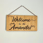 Welcome Wall Plaque - Welcome with Surname - Welcome Sign - Personalised Welcome Sign- Birthday Gift - Christmas Present - wooden plaque