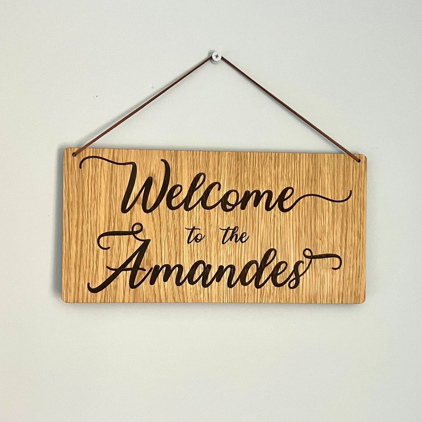 Welcome Wall Plaque - Welcome with Surname - Welcome Sign - Personalised Welcome Sign- Birthday Gift - Christmas Present - wooden plaque