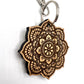 Mandala Keyring - Patterned Keyring - Birthday Gift -  Keychain - Christmas present - Yoga - wooden keyring - Lotus Flower - Mandala Pattern