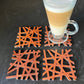 Geometric Wooden Coaster set  - Table Mats - Coffee Coasters - Table Coasters - drinks coasters - wooden coasters - house warming gifts