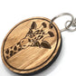 Giraffe Keyring -  Keyring - Birthday Gift -  Giraffe Keychain - Christmas present  - Zoo Keyring - wooden keyring - Round Giraffe Keyring