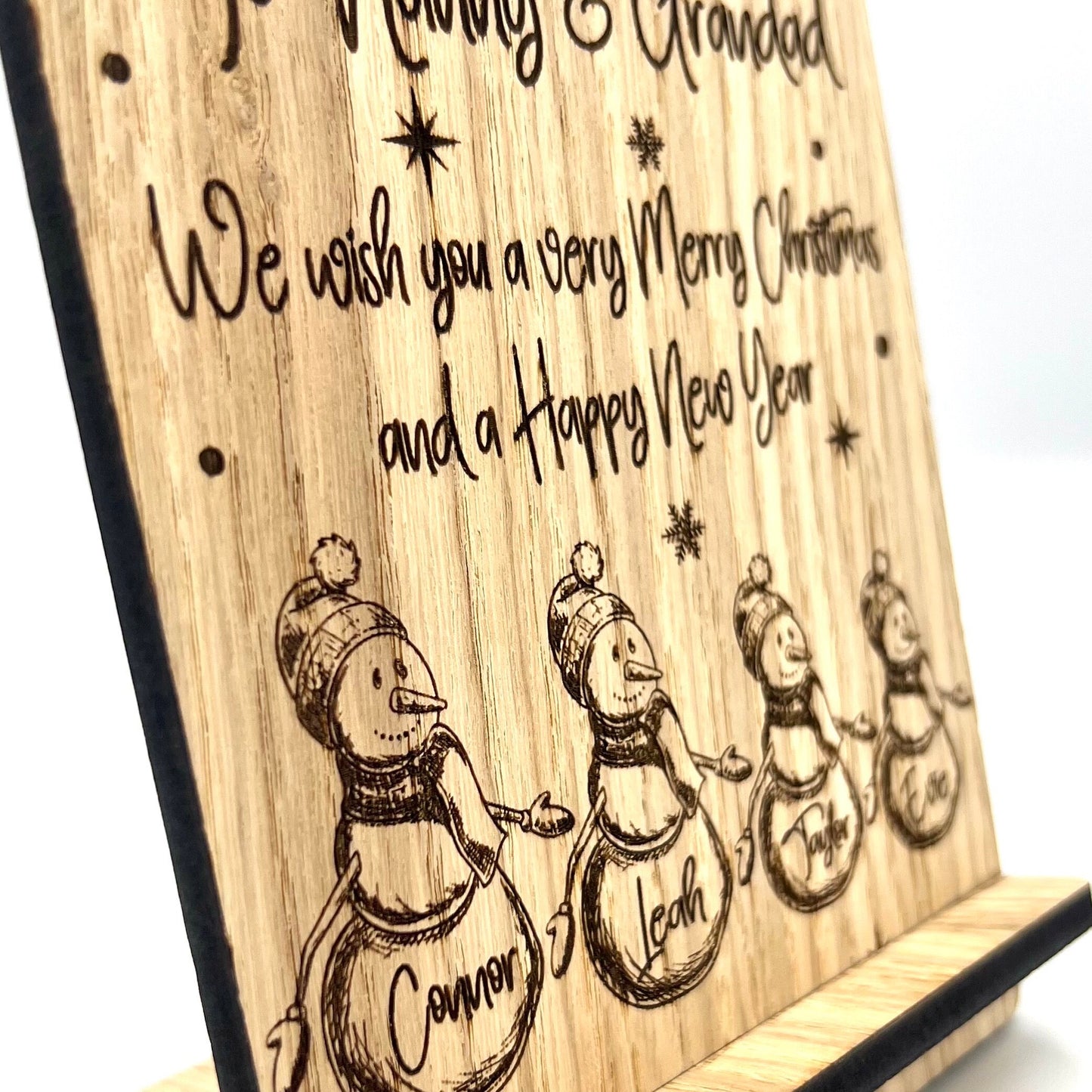Personalised Christmas Card - Wooden Christmas Card - Wooden Gift Card - Christmas card Keepsake - Memento - Personalised family  Xmas Card