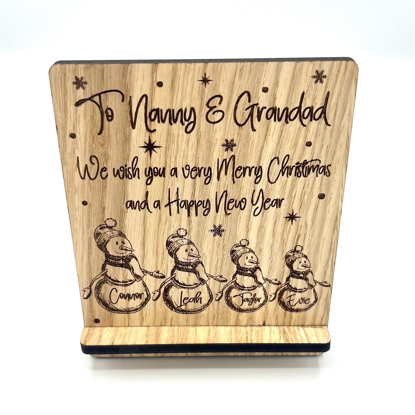 Personalised Christmas Card - Wooden Christmas Card - Wooden Gift Card - Christmas card Keepsake - Memento - Personalised family  Xmas Card