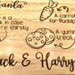 Personalised Wooden Santa Board - Christmas Platter Board - Father Christmas Board - Christmas Eve Board - Milk Cookies Treats for Santa