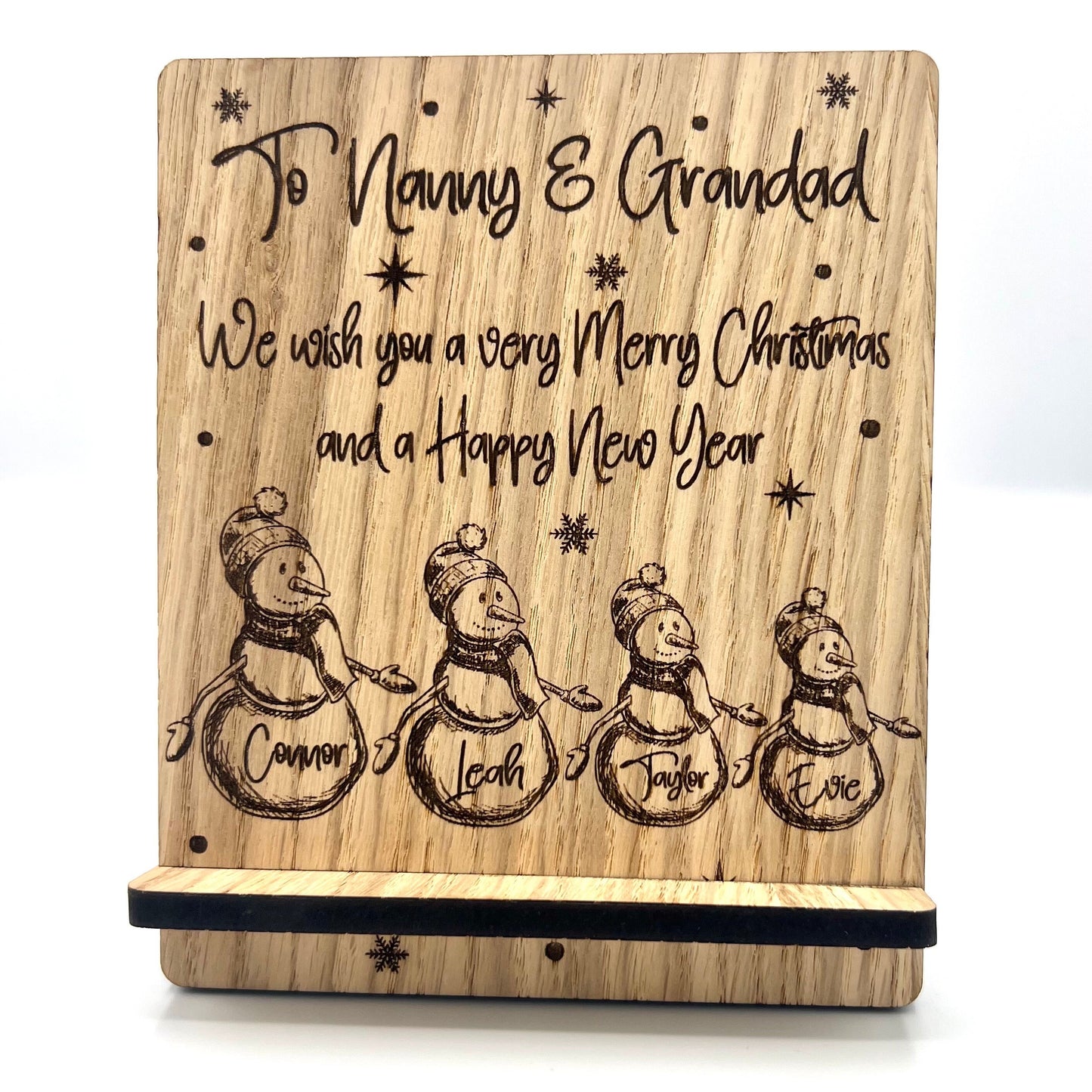 Personalised Christmas Card - Wooden Christmas Card - Wooden Gift Card - Christmas card Keepsake - Memento - Personalised family  Xmas Card