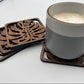 Wooden Monstera Leaf Coaster Set – Swiss Cheese Plant Coasters