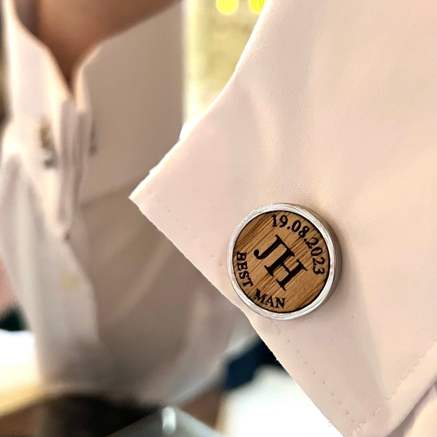 Personalised Wooden Cufflinks - Wedding Accessory - Personalised Wedding Cufflinks - Men’s Cufflinks - Groom Cufflinks - Best Man Cufflinks