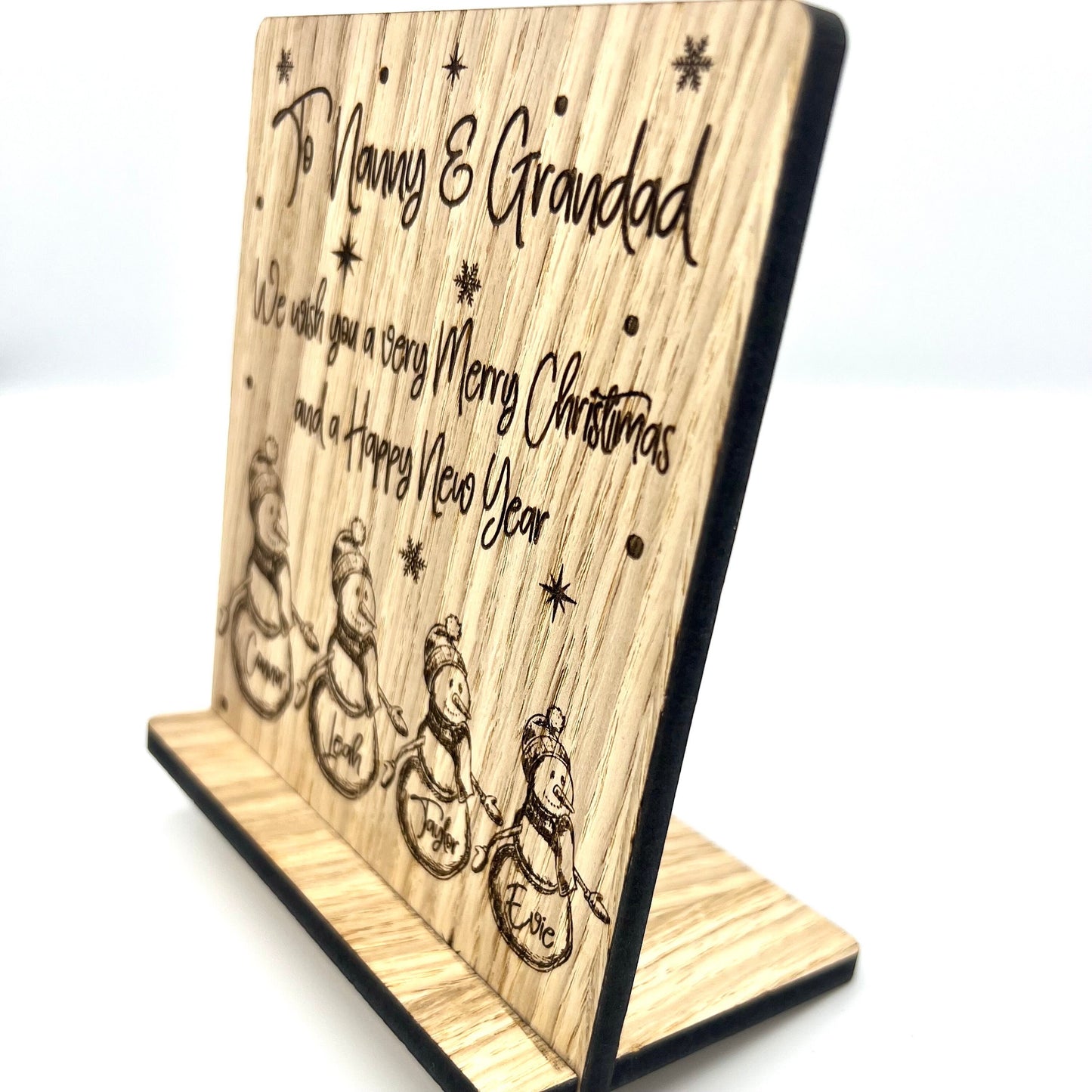 Personalised Christmas Card - Wooden Christmas Card - Wooden Gift Card - Christmas card Keepsake - Memento - Personalised family  Xmas Card