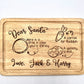 Personalised Wooden Santa Board - Christmas Platter Board - Father Christmas Board - Christmas Eve Board - Milk Cookies Treats for Santa