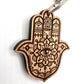Hamsa Hand Keyring - Spiritual Keyring - Birthday Gift -  Keychain - Christmas present  - Hand of Fatima - wooden keyring - Evil Eye