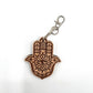 Hamsa Hand Keyring - Spiritual Keyring - Birthday Gift -  Keychain - Christmas present  - Hand of Fatima - wooden keyring - Evil Eye