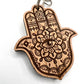 Hamsa Hand Keyring - Spiritual Keyring - Birthday Gift -  Keychain - Christmas present  - Hand of Fatima - wooden keyring - Evil Eye
