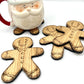 Christmas gingerbread man coasters - christmas - coasters - christmas decorations - table decoration - Wooden Coasters - christmas gift idea