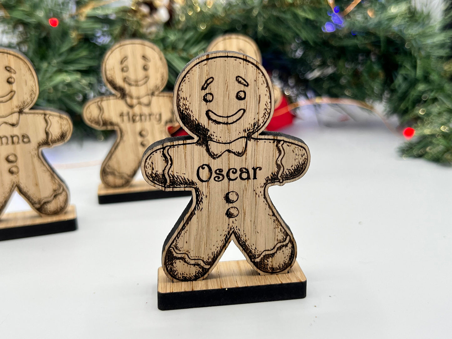 Christmas Personalised Gingerbread Table Names - Christmas Table Names - Wedding Place Names - Christmas ideas -  Table place Names