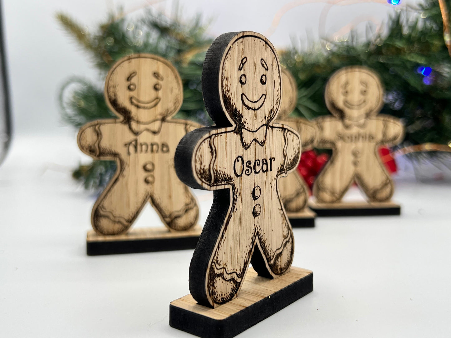 Christmas Personalised Gingerbread Table Names - Christmas Table Names - Wedding Place Names - Christmas ideas -  Table place Names