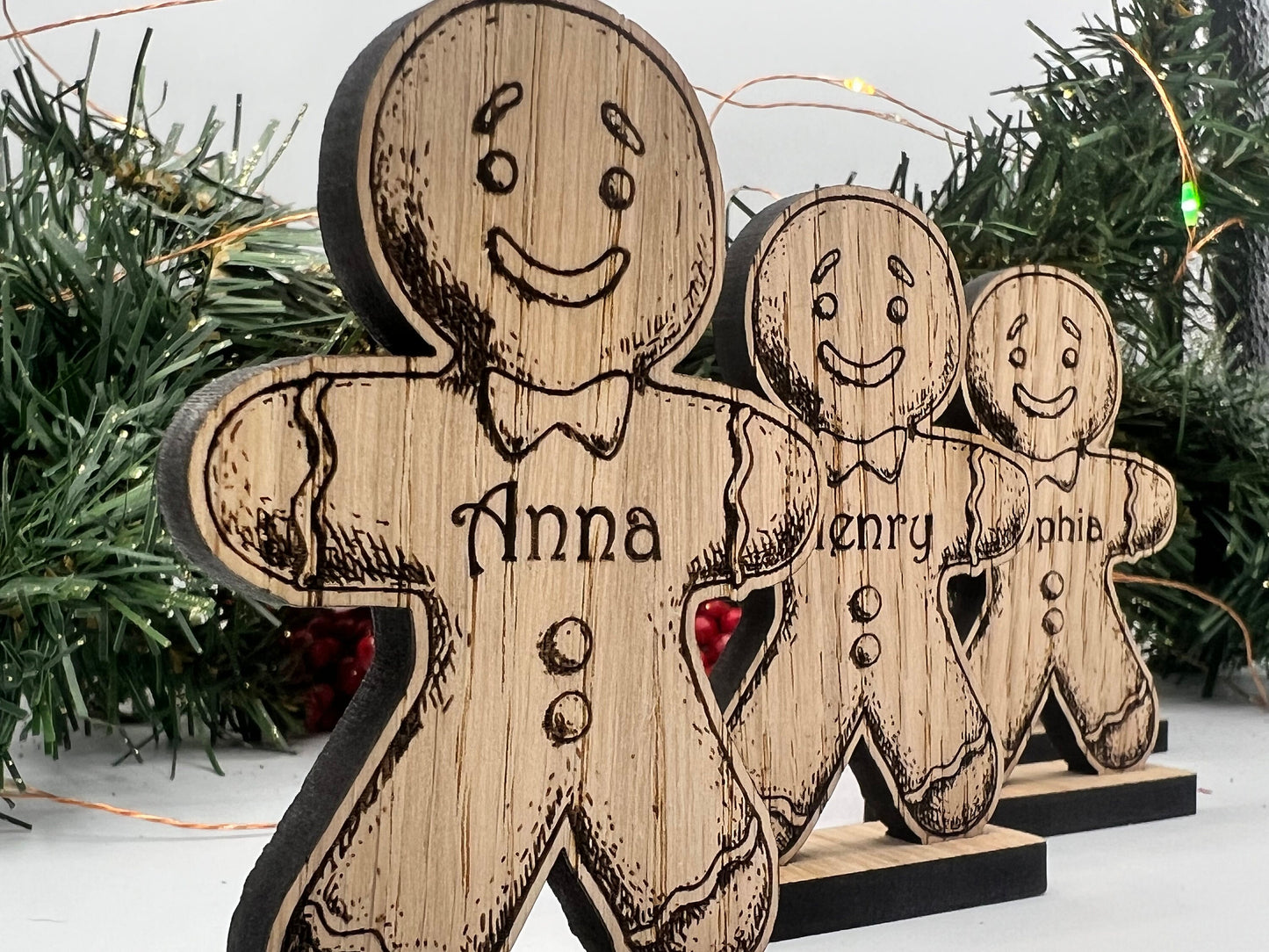 Christmas Personalised Gingerbread Table Names - Christmas Table Names - Wedding Place Names - Christmas ideas -  Table place Names