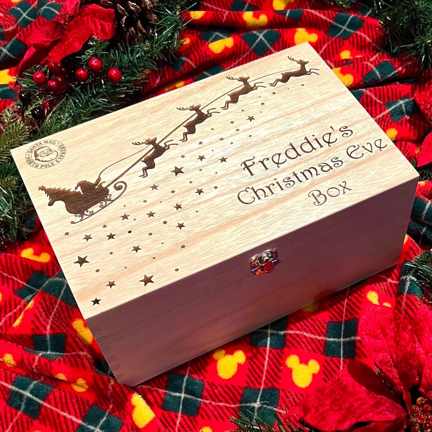 Personalised Christmas Eve Box  - Christmas Eve - Christmas Box - Personalised named Box - Christmas Eve Box for Kids - Elf Box