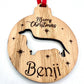 Christmas Personalised Dachshund Christmas Tree Decoration - Sausage Dog Bauble - Christmas Present - Xmas Gift - holiday decorations