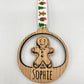 Christmas Personalised Gingerbread Bauble Christmas Tree Decoration - Christmas Bauble - Christmas Present - Christmas decor - Gift idea