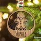 Christmas Personalised Gingerbread Bauble Christmas Tree Decoration - Christmas Bauble - Christmas Present - Christmas decor - Gift idea