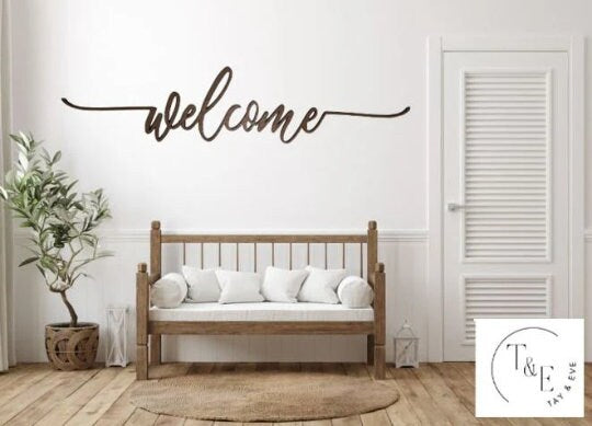 Welcome Sign - Welcome Wall Art - Wall Hanging - Decorative Welcome - Wall Decor - Home Decor - Welcome Door Decor - Home Entrance Greeting