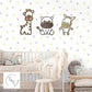 Safari Nursery Wall Art - Nursery Safari Wall Hanging - Safari Home Decor - Giraffe Hippo Zebra - Children's Bedroom Wall Art - Baby Gift