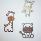 Safari Nursery Wall Art - Nursery Safari Wall Hanging - Safari Home Decor - Giraffe Hippo Zebra - Children's Bedroom Wall Art - Baby Gift