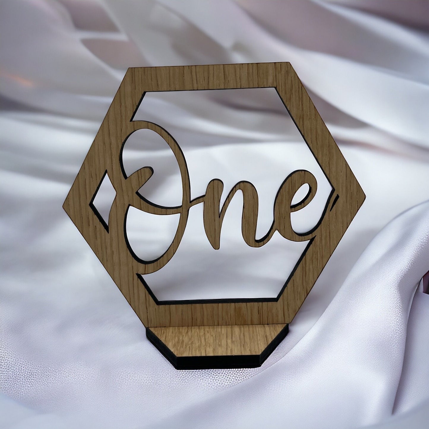 Hexagon Wooden Table Number - Wedding Table Number - Wedding Decor - Special Event Table Number - Rustic Wedding - Wedding- Special Occasion