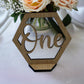 Hexagon Wooden Table Number - Wedding Table Number - Wedding Decor - Special Event Table Number - Rustic Wedding - Wedding- Special Occasion